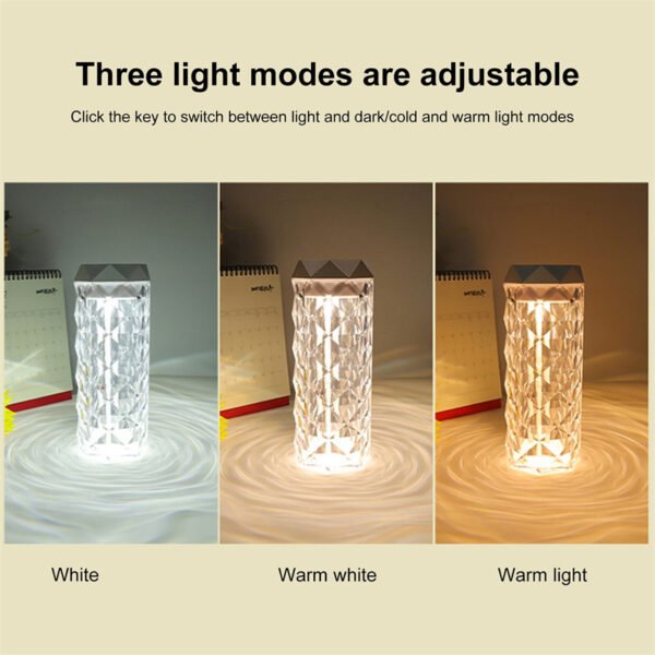 Crystal Lamp Air Humidifier Color Night Light Touch Lamp With Cool Mist Maker Fogger LED Atmosphere Room Decoration Home Decor Lights - Image 9