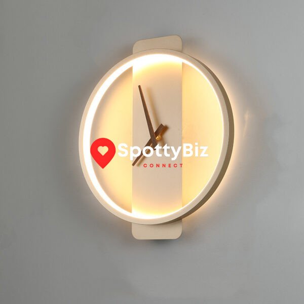 Nordic Wall Lamp Bedroom Bedside Lamp Clock Modeling Lamp