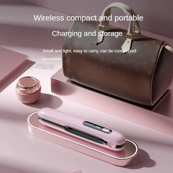 Wireless Hair Straightener Flat Iron Mini 2 IN 1 Roller USB 5000mAh Max 200 Degree Portable Cordless Curler 4 Levels Dry And Wet Uses - Image 4