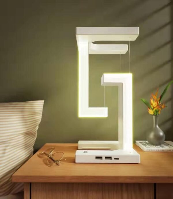 Creative Smartphone Wireless Charging Suspension Table Lamp Balance Lamp Floating For Home Bedroom - Image 7