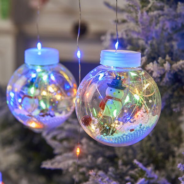 10PCS LED Christmas Curtain Lamp Fairy Snowman Wishing Ball Lamp String Christmas Window Decoration Christmas Light Room - Image 6