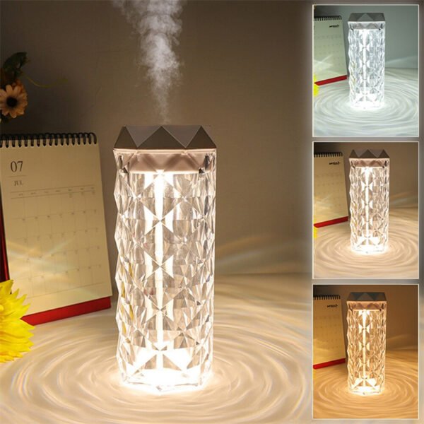 Crystal Lamp Air Humidifier Color Night Light Touch Lamp With Cool Mist Maker Fogger LED Atmosphere Room Decoration Home Decor Lights - Image 3