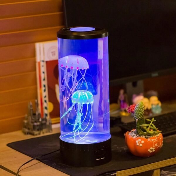 LED Jellyfish Aquarium Lamp Night Light USB Powered - Image 3