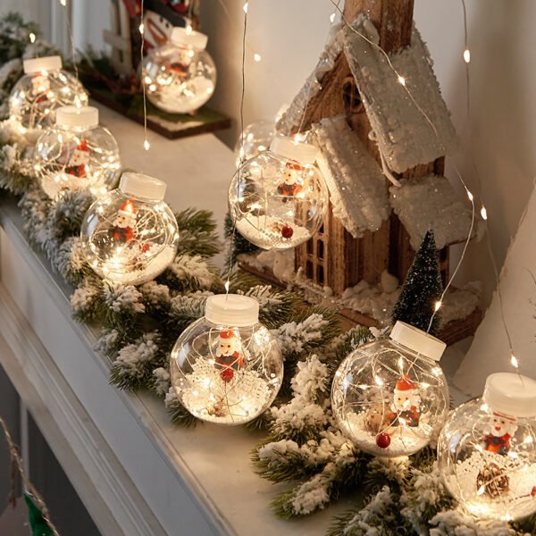 10PCS LED Christmas Curtain Lamp Fairy Snowman Wishing Ball Lamp String Christmas Window Decoration Christmas Light Room - Image 10