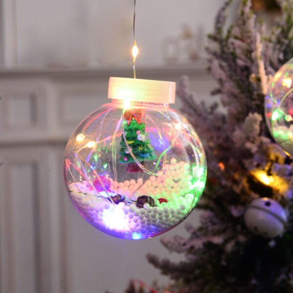 10PCS LED Christmas Curtain Lamp Fairy Snowman Wishing Ball Lamp String Christmas Window Decoration Christmas Light Room - Image 8