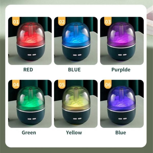 Air Humidifier Essential Oil Ultrasonic Aromatherapy Atomizer Colorful Light Heavy Fog Volume Office Home Accessories - Image 3